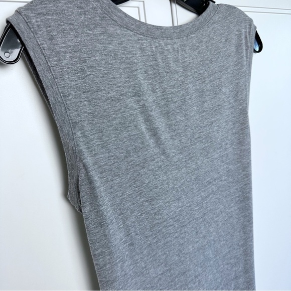 SUSINA Sleeveless Gray T-shirt Tie Waist Dress Cotton Blend Small - Picture 10 of 13